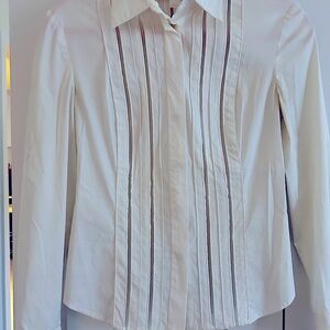 Versaces white button down shirt